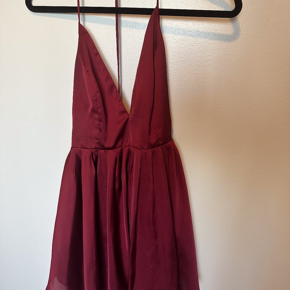 Silk Maroon Cocktail Dress